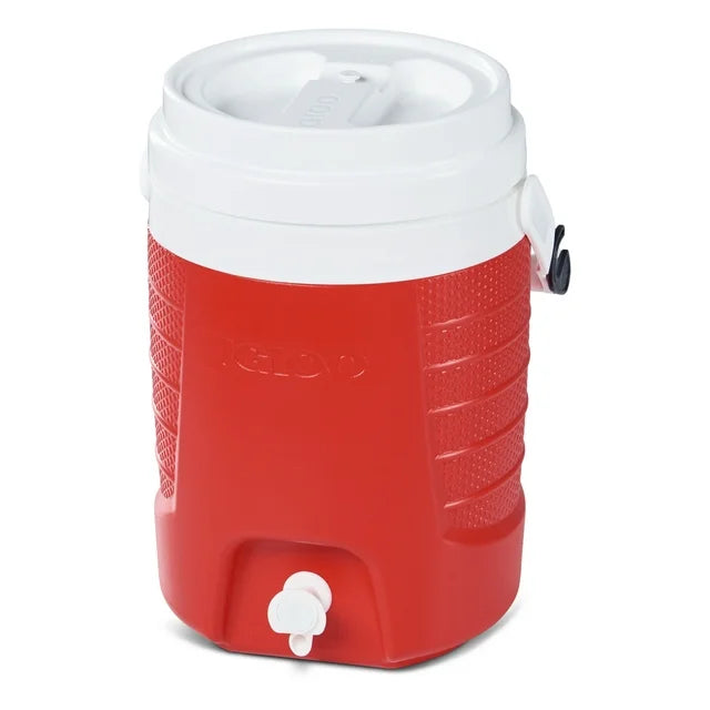 Igloo 2-gallon sport beverage jug with hooks, red – main product view