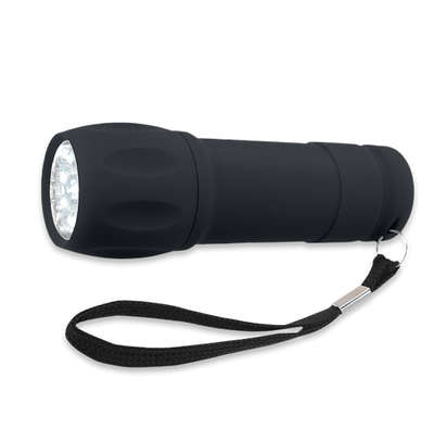 Rubberized 9 LED flashlight model 48013 – main product view