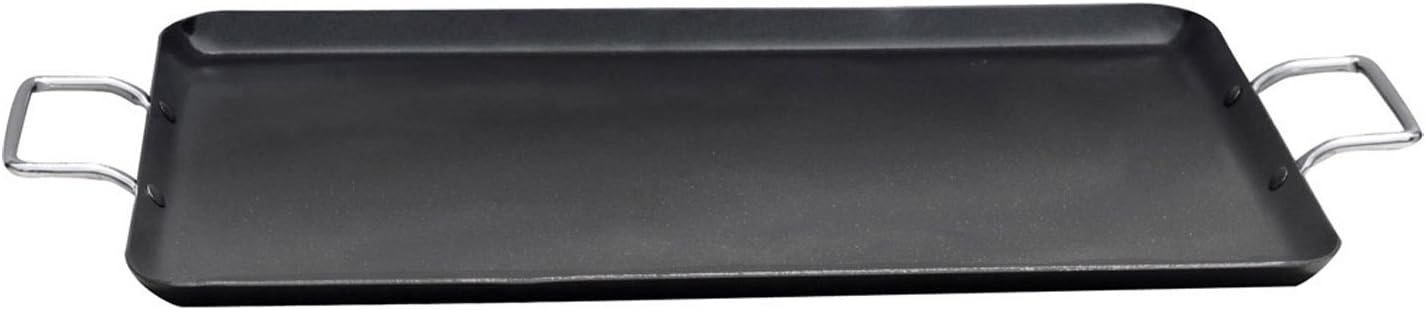 Better Chef DG220 19-Inch Cast Aluminum Double Griddle – Nonstick Surface, Rectangular, Works on Gas, Electric & Induction, Black