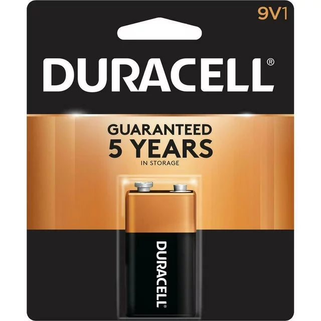 Duracell Coppertop 9V alkaline batteries 1 Battery – main product shot