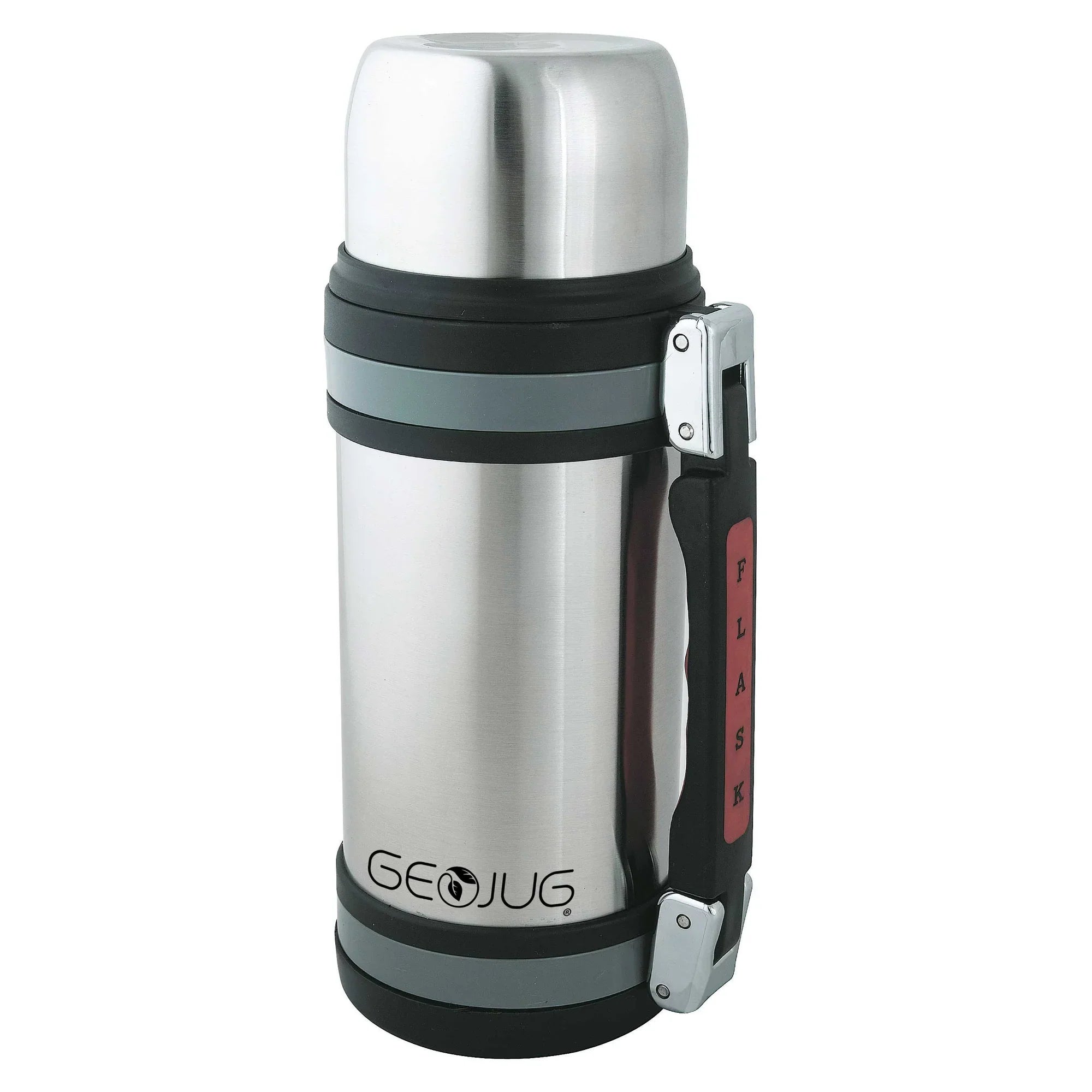 1.2L Vacuum Stainless Steel Food Bottle with Handle – Red, Wide Mouth, Dishwasher Safe, Great for Hot or Cold Storage (FTS-1200R)