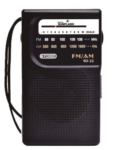 Sunflash RD-2 AM/FM mini pocket radio – main product shot