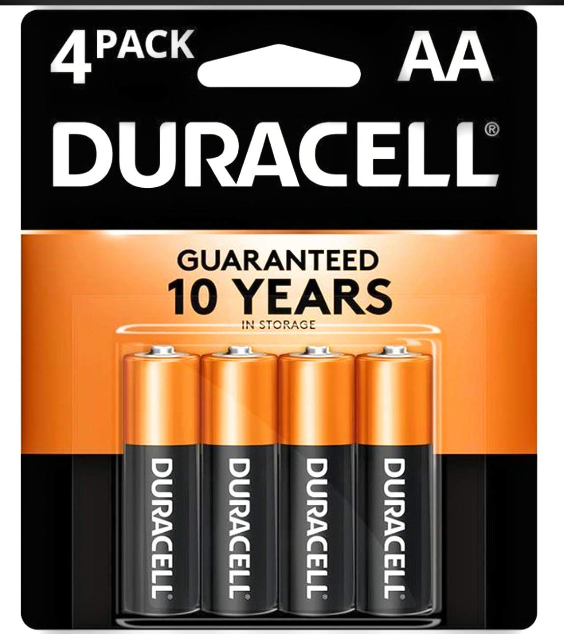 Duracell 1.5V Coppertop Alkaline AA Batteries – 4-Pack, Long-Lasting Power, 10-Year Shelf Life, Trusted Brand for Everyday Devices, Case of 56 Packs