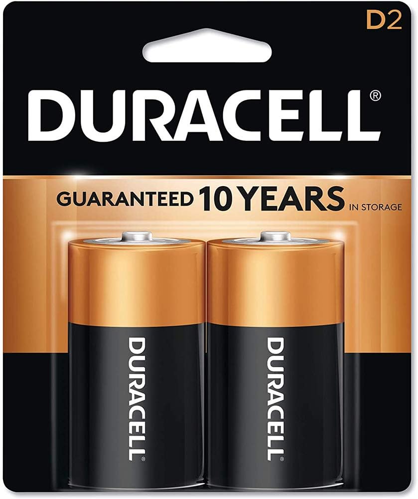 Duracell Coppertop D alkaline batteries 2-Pack – main product shot