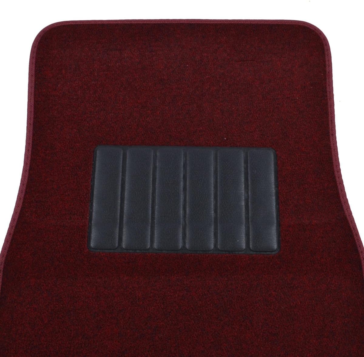 BDK MT-100-BK Classic Carpet Floor Mats for Car & Auto - Universal Fit -Front & Rear with Heelpad (Black)