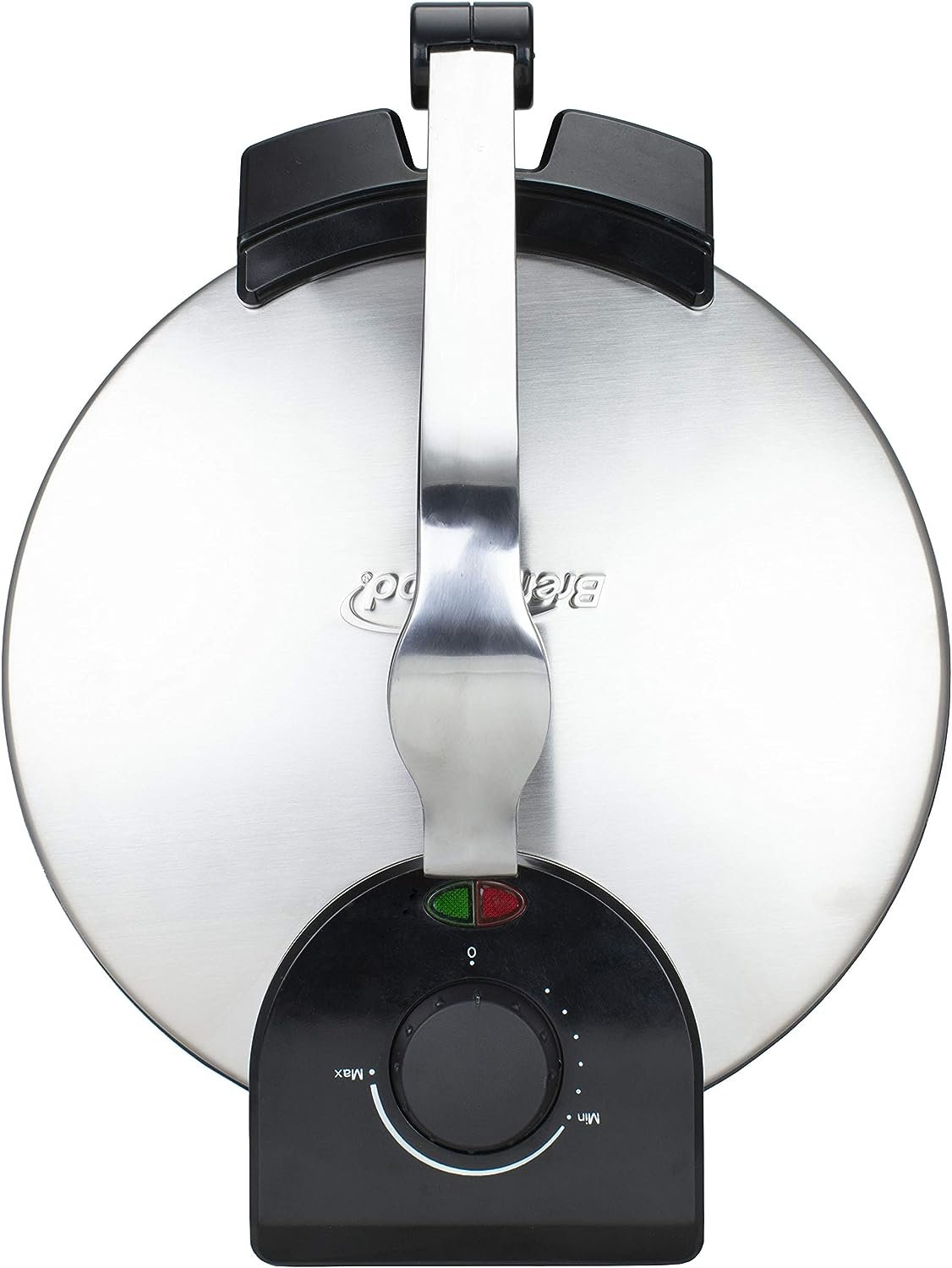 Brentwood TS-129 12-Inch Electric Tortilla Maker – Nonstick Plates, Adjustable Heat for Soft or Crispy Results, Makes Tortillas, Roti, Chapati & More, Stainless Steel with Indicator Lights, 1-Year Warranty