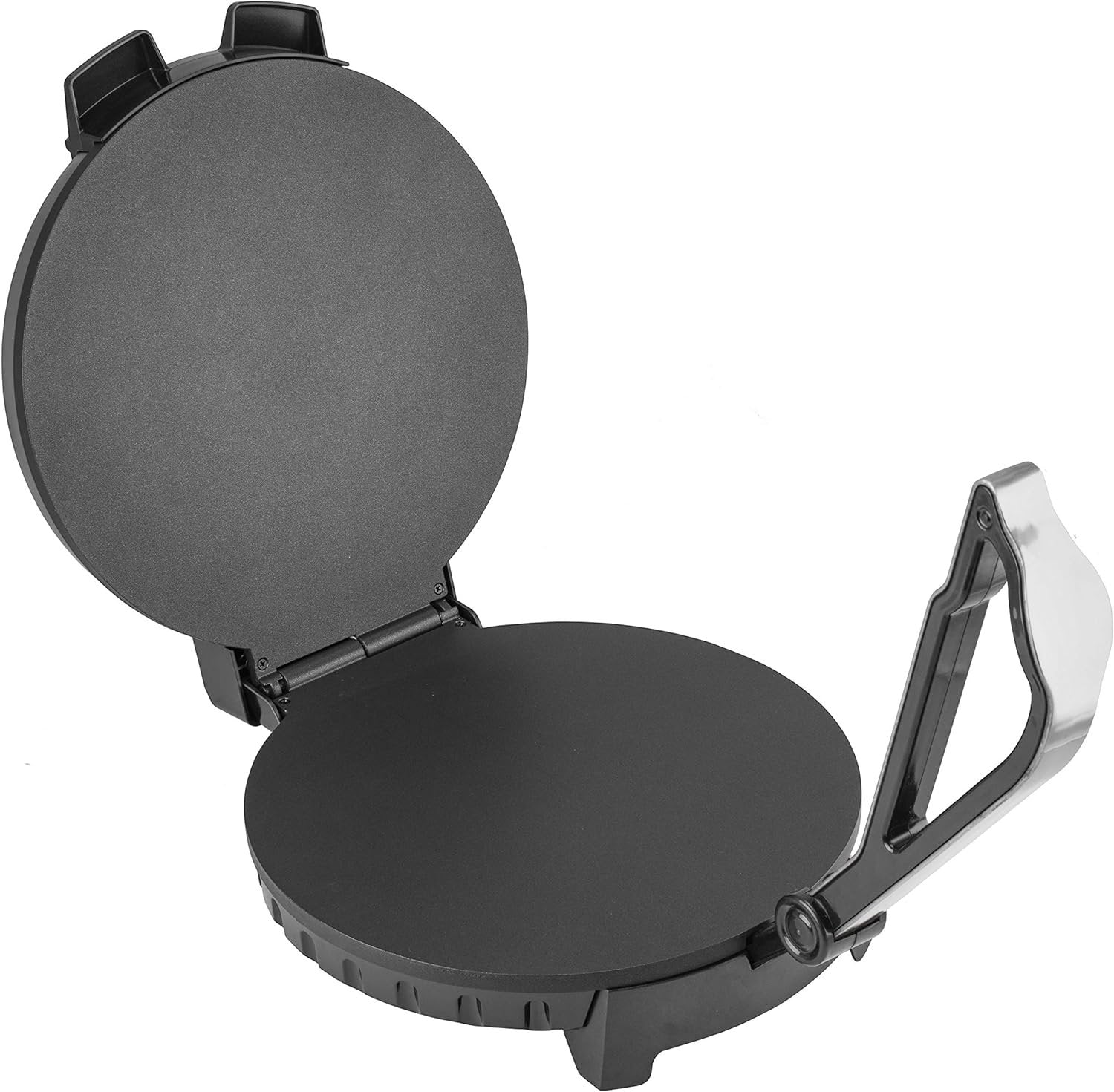 Brentwood TS-129 12-Inch Electric Tortilla Maker – Nonstick Plates, Adjustable Heat for Soft or Crispy Results, Makes Tortillas, Roti, Chapati & More, Stainless Steel with Indicator Lights, 1-Year Warranty