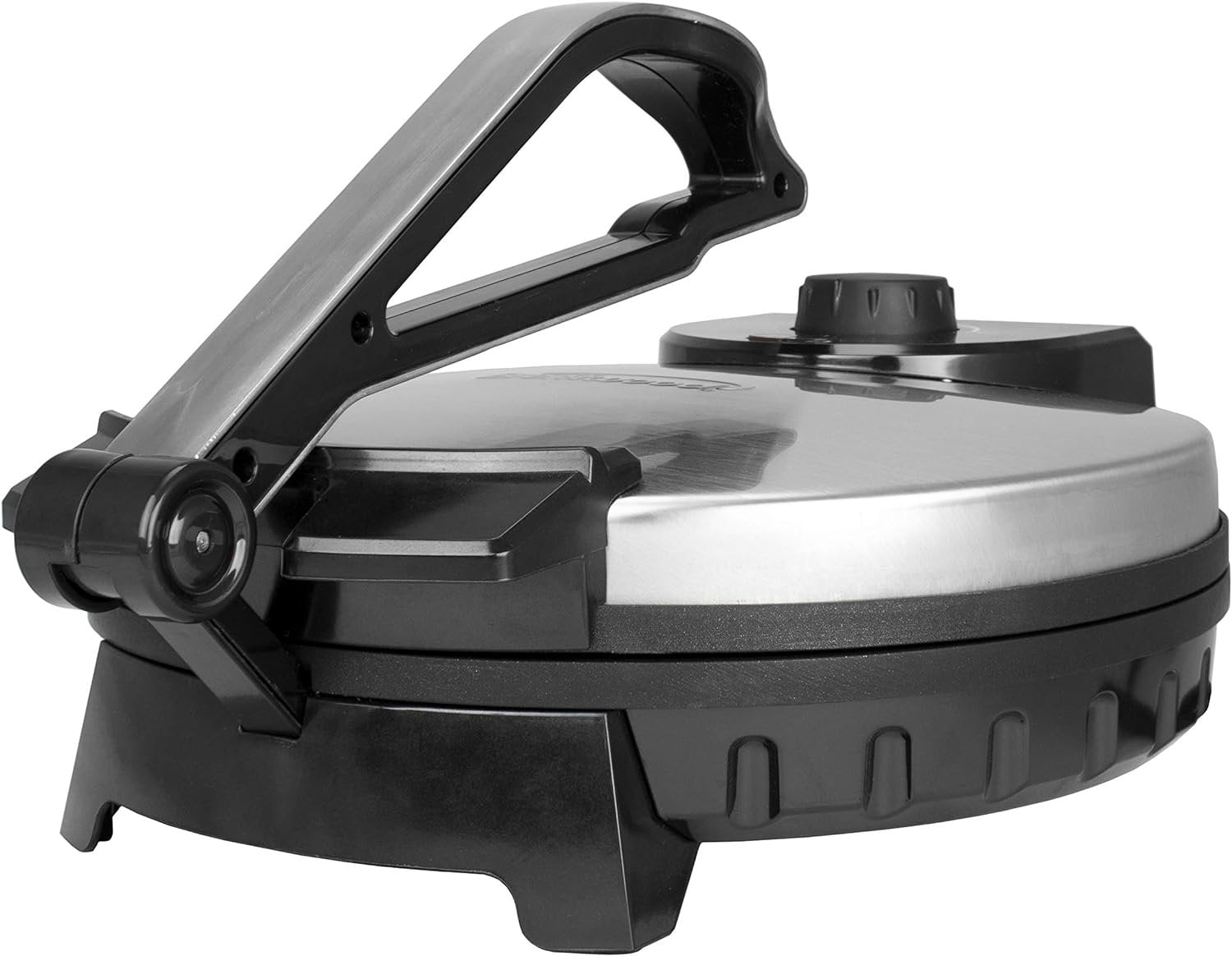 Brentwood TS-129 12-Inch Electric Tortilla Maker – Nonstick Plates, Adjustable Heat for Soft or Crispy Results, Makes Tortillas, Roti, Chapati & More, Stainless Steel with Indicator Lights, 1-Year Warranty