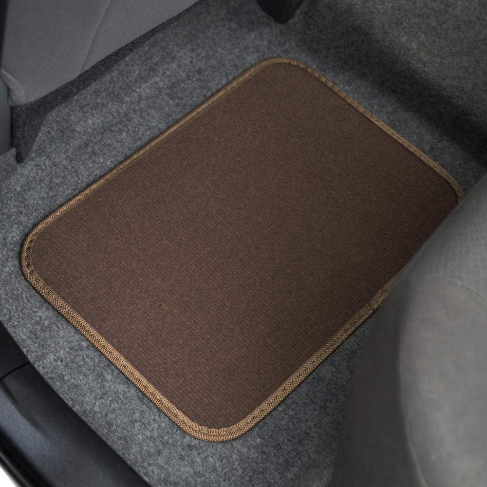 BDK MT-100-BK Classic Carpet Floor Mats for Car & Auto - Universal Fit -Front & Rear with Heelpad (Black)