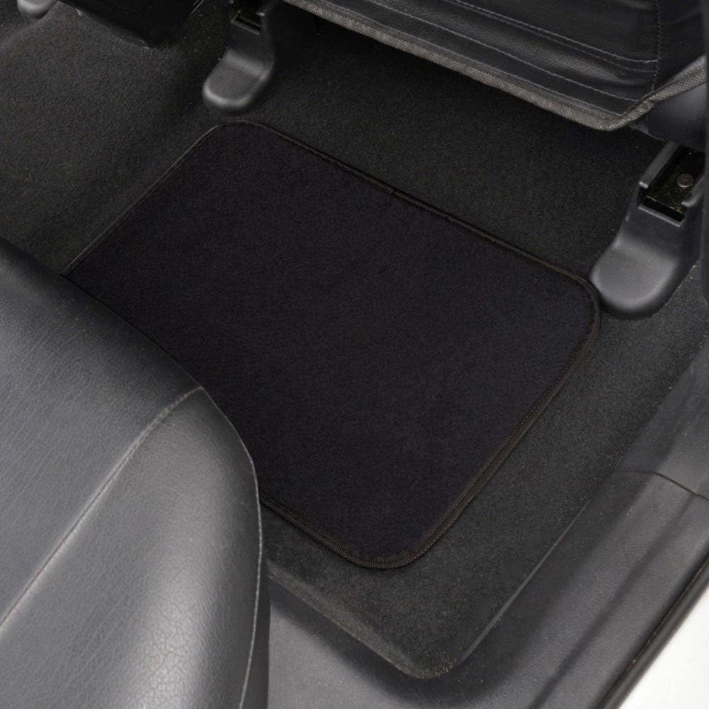 BDK MT-100-BK Classic Carpet Floor Mats for Car & Auto - Universal Fit -Front & Rear with Heelpad (Black)