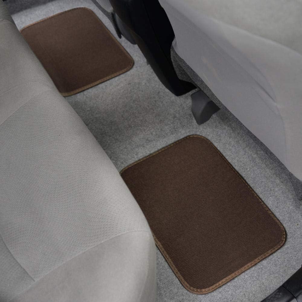 BDK MT-100-BK Classic Carpet Floor Mats for Car & Auto - Universal Fit -Front & Rear with Heelpad (Black)