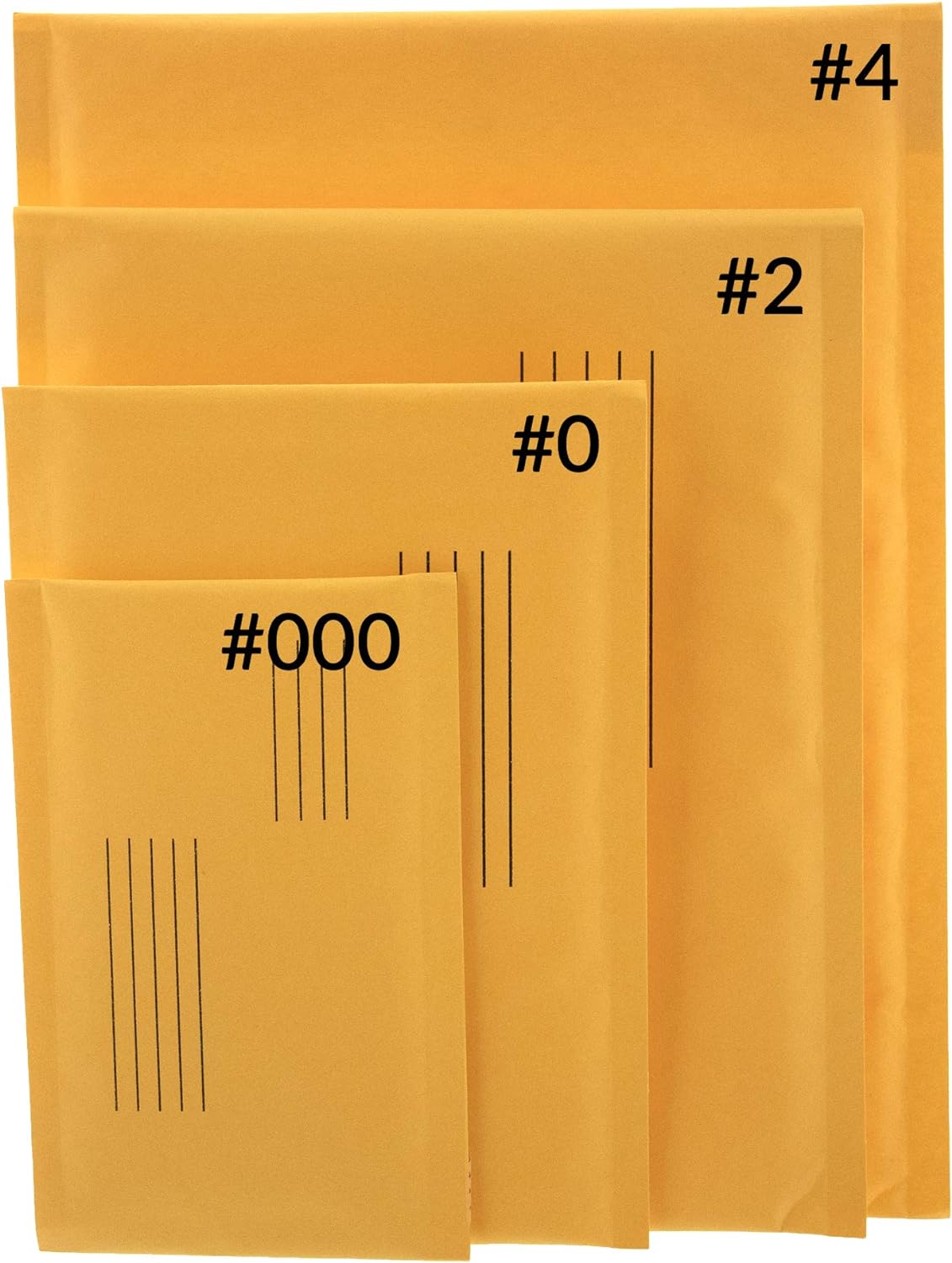 BAZIC Kraft Bubble Mailers #0 6"x9.25" Self Seal Closure, Padded Cushion Envelope, Yellow Mailing Shipping Envelopes Paper Bag (4/Pack) (24-Packs) (96 Envelopes Total)