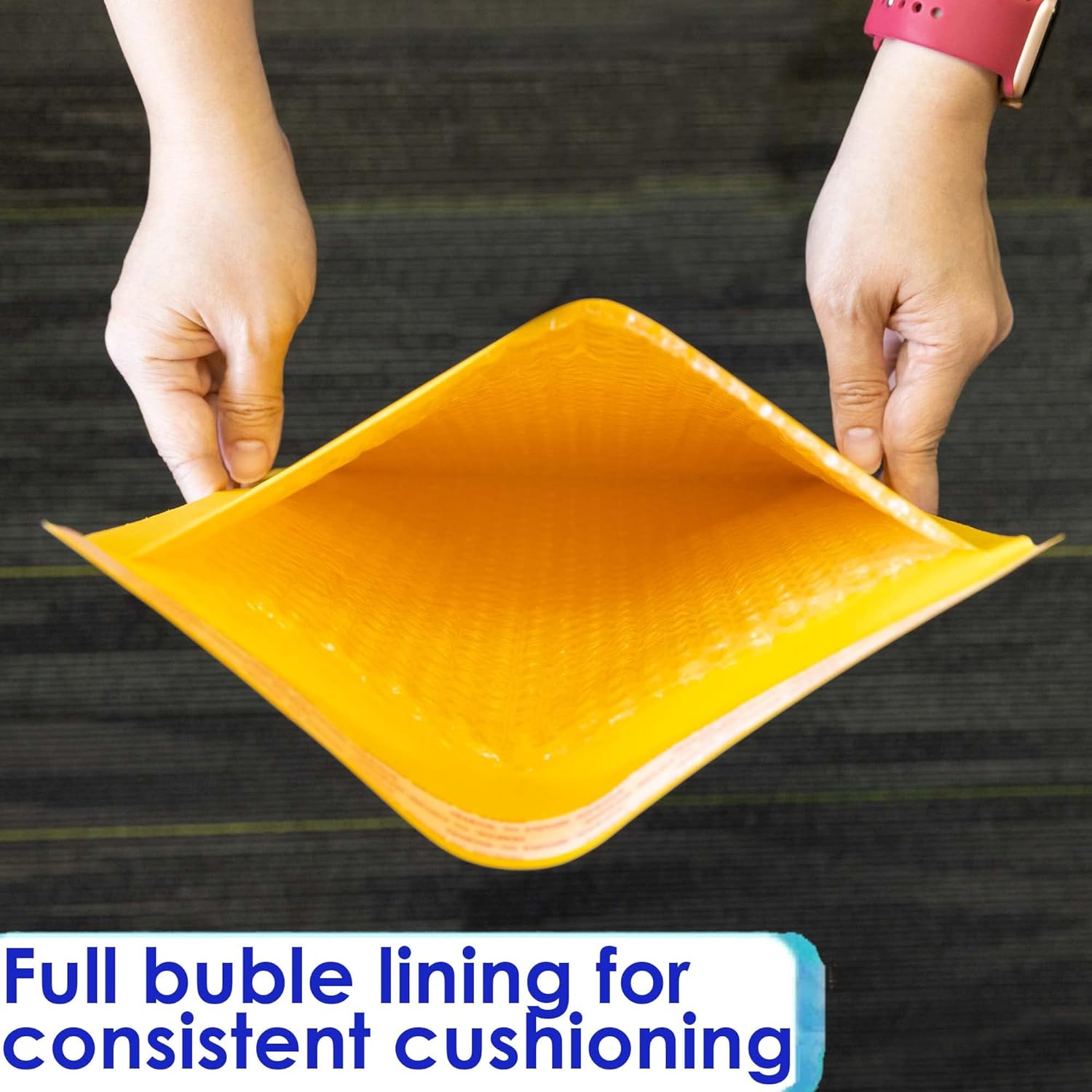 BAZIC Kraft Bubble Mailers #0 6"x9.25" Self Seal Closure, Padded Cushion Envelope, Yellow Mailing Shipping Envelopes Paper Bag (4/Pack) (24-Packs) (96 Envelopes Total)