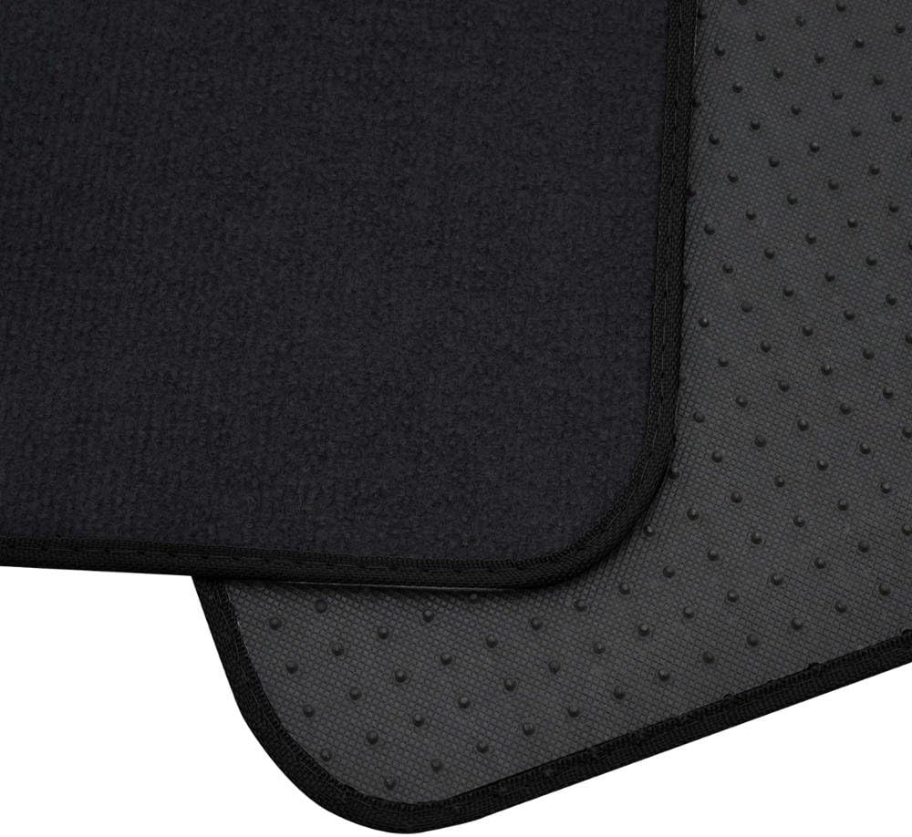 BDK MT-100-BK Classic Carpet Floor Mats for Car & Auto - Universal Fit -Front & Rear with Heelpad (Black)