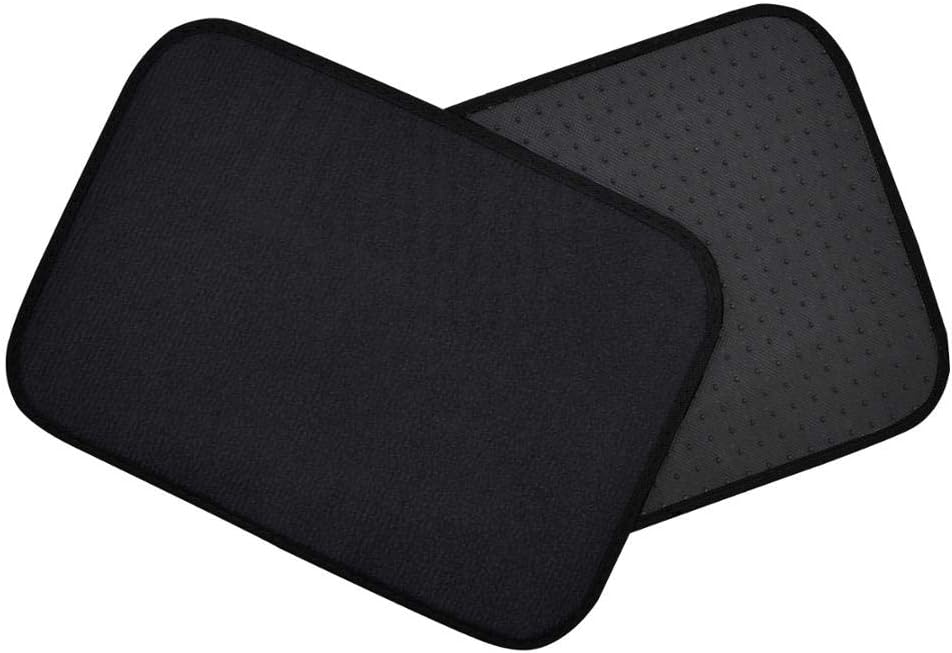 BDK MT-100-BK Classic Carpet Floor Mats for Car & Auto - Universal Fit -Front & Rear with Heelpad (Black)