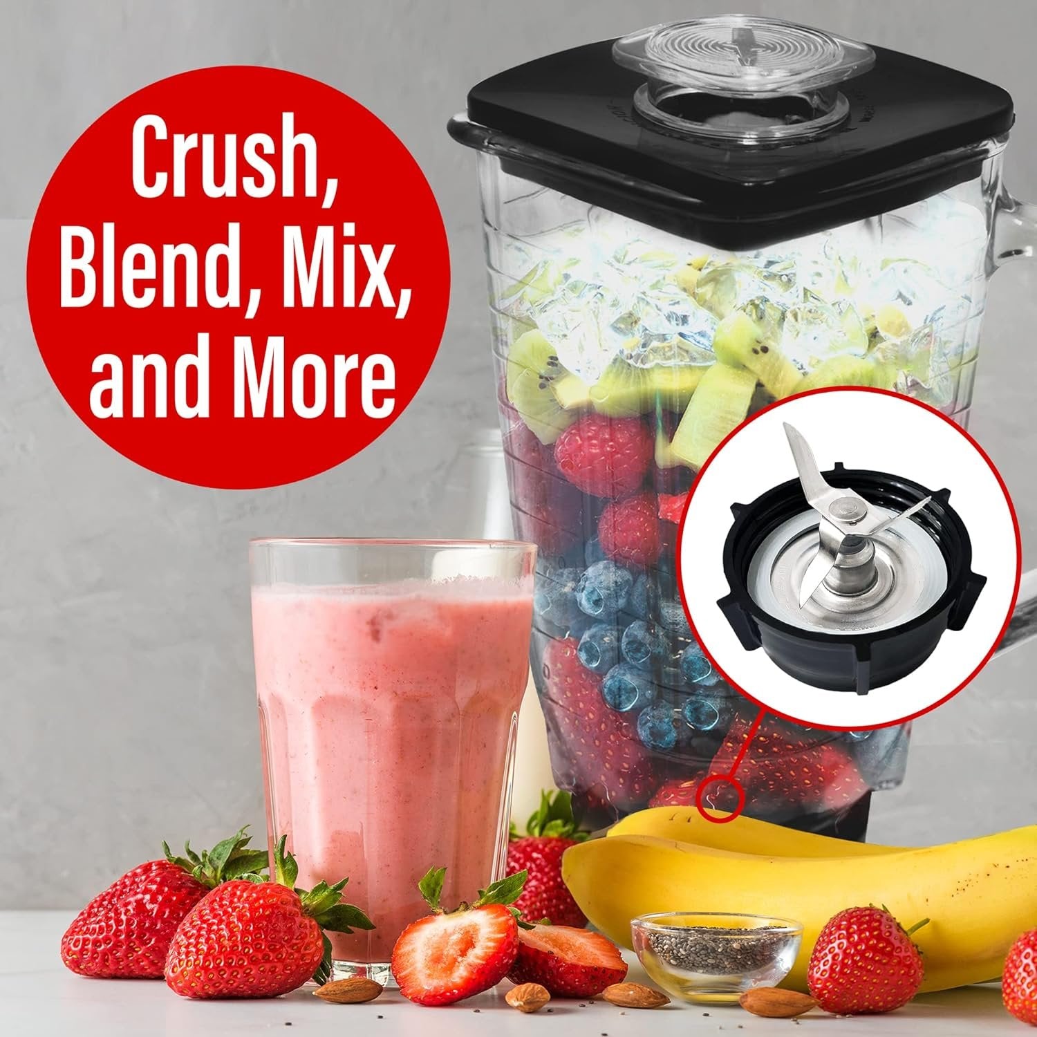 Brentwood P-OST103 Blender Accessory, standard, Black