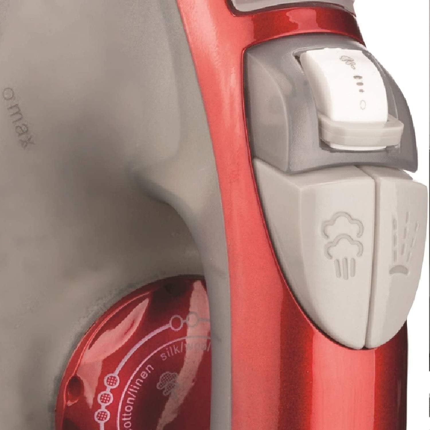 Brentwood Steam Iron Non-Stick, 1000-watt, Red