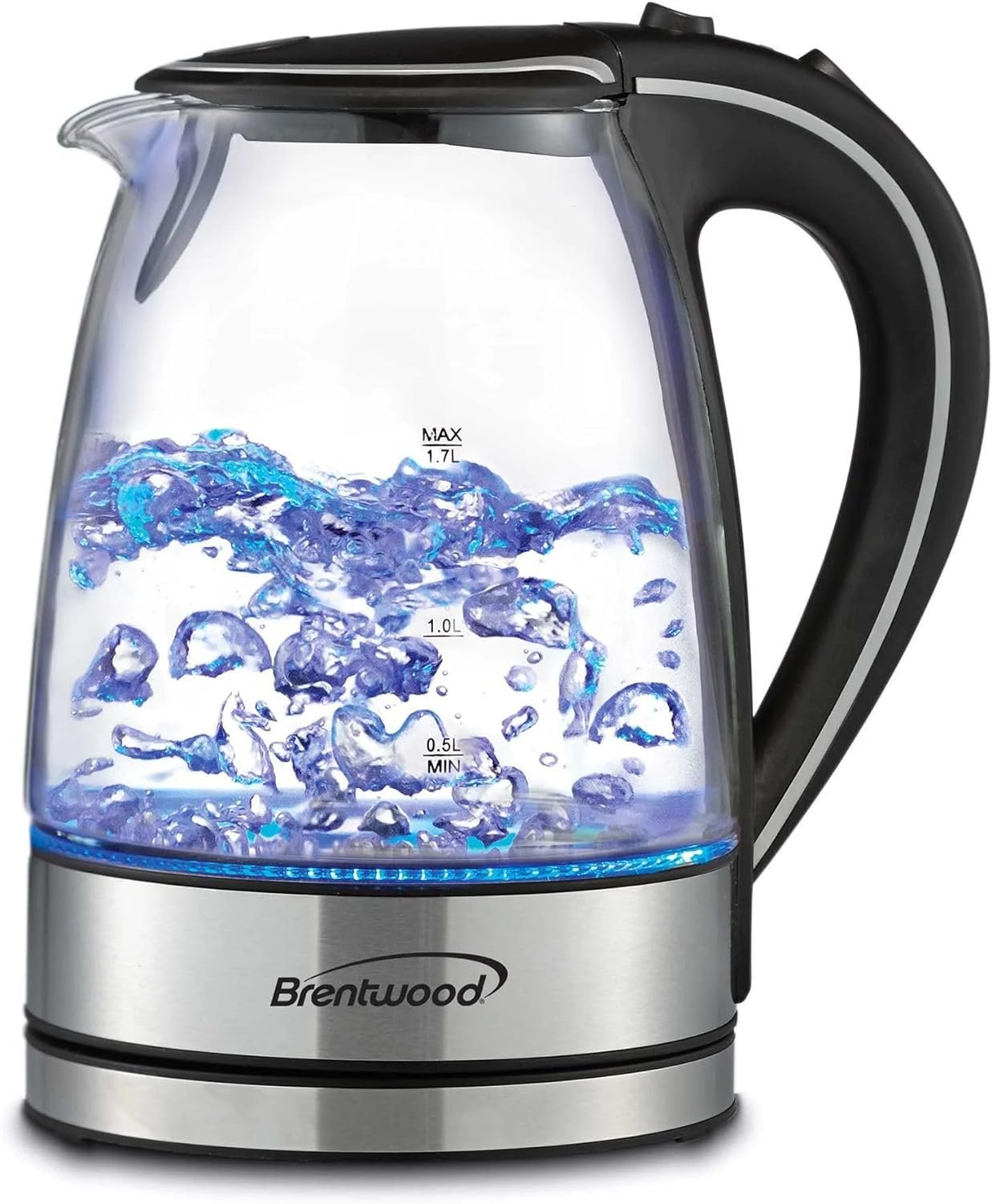 Brentwood KT-1900BK Tempered Glass Electric Kettle, 1.7 Liter Consumer Electronics Electronics