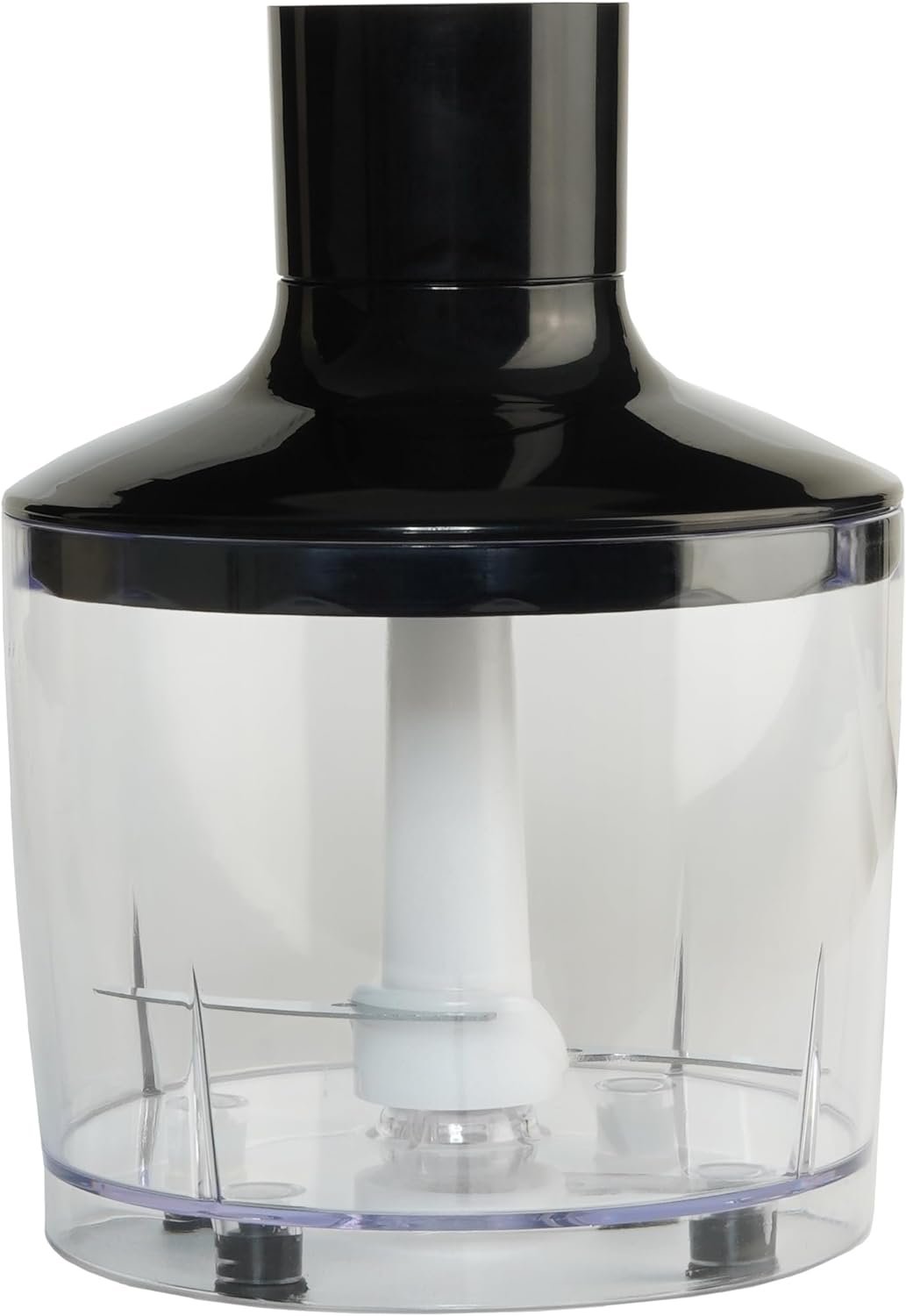 National NA-3104HB 4-in-1 Multi-Purpose Immersion Hand Blender Blend, Puree, Mash, Chop and Whisk, Two Speeds, Splash Control, and ETL Approved with Interchangeable Attachments (Black)
