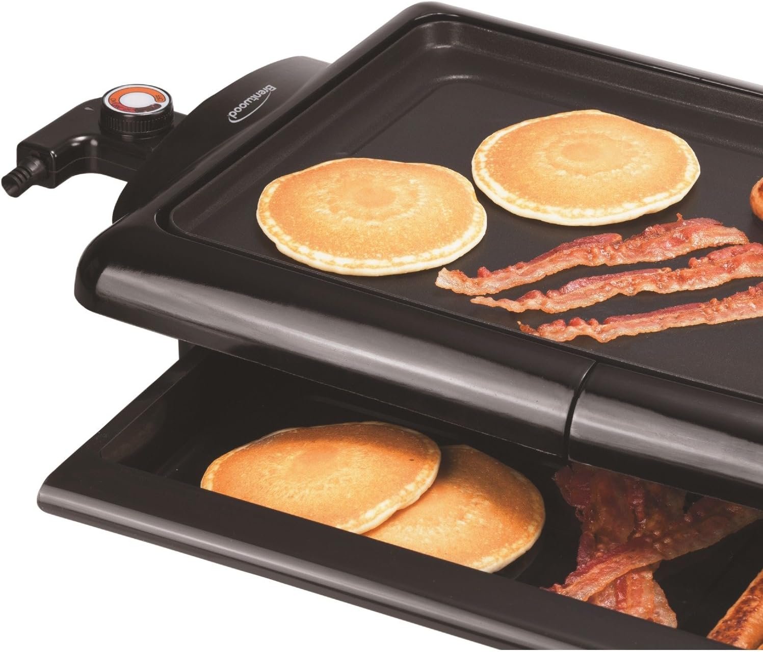 Brentwood TS-840 Non-Stick Electric Griddle with Drip Pan, 10 x 20 Inch, Black